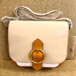 NWT Banana Republic Colorblock Leather Saddle Bag